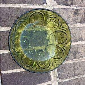 Vintage Green Glass Bowl